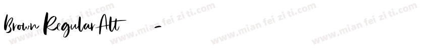 Brown RegularAlt 语言英文字体转换